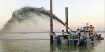 Inland Waterways Authority of India dredging Brahmaputra river