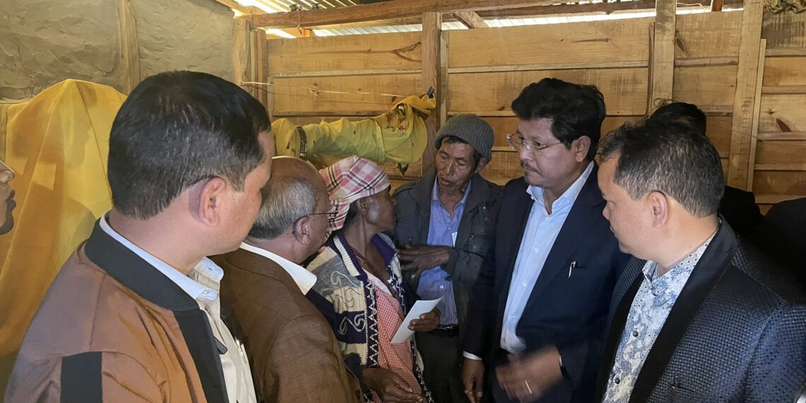 Meghalaya chief minister Conrad K Sangma visited Mukroh village