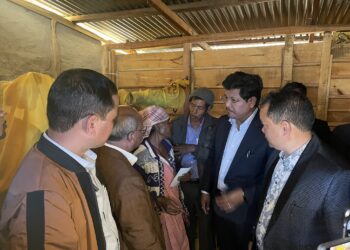 Meghalaya chief minister Conrad K Sangma visited Mukroh village