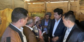 Meghalaya chief minister Conrad K Sangma visited Mukroh village