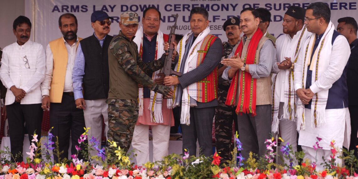 1,179 cadres of two banned insurgent outfits surrender at Hailakandi in South Assam