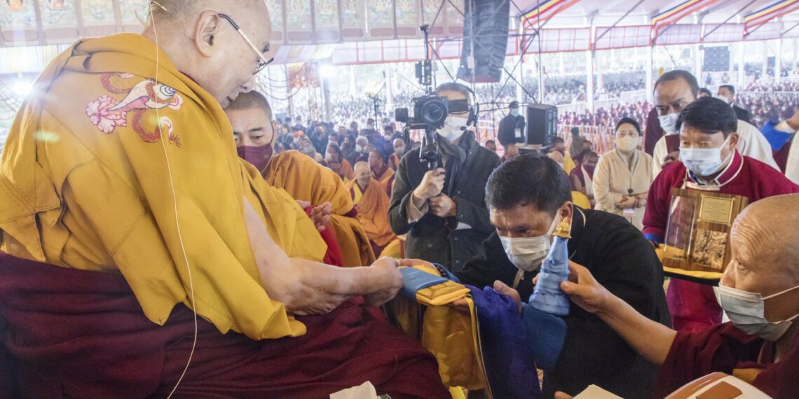 Arunachal Pradesh chief minister Pema Khandu blessed by Dalai Lama