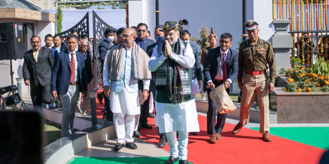 Amit Shah hoists tallest national flag of Northeast India at Moirang in Manipur