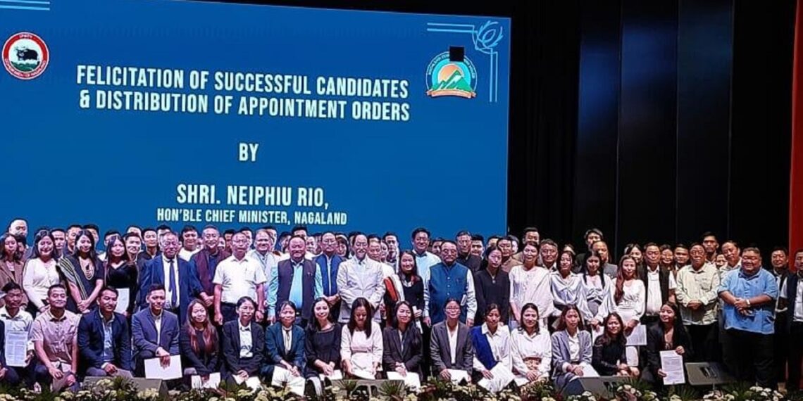 Nagaland CM confers appointment letters to 587 NSSB Exam achievers