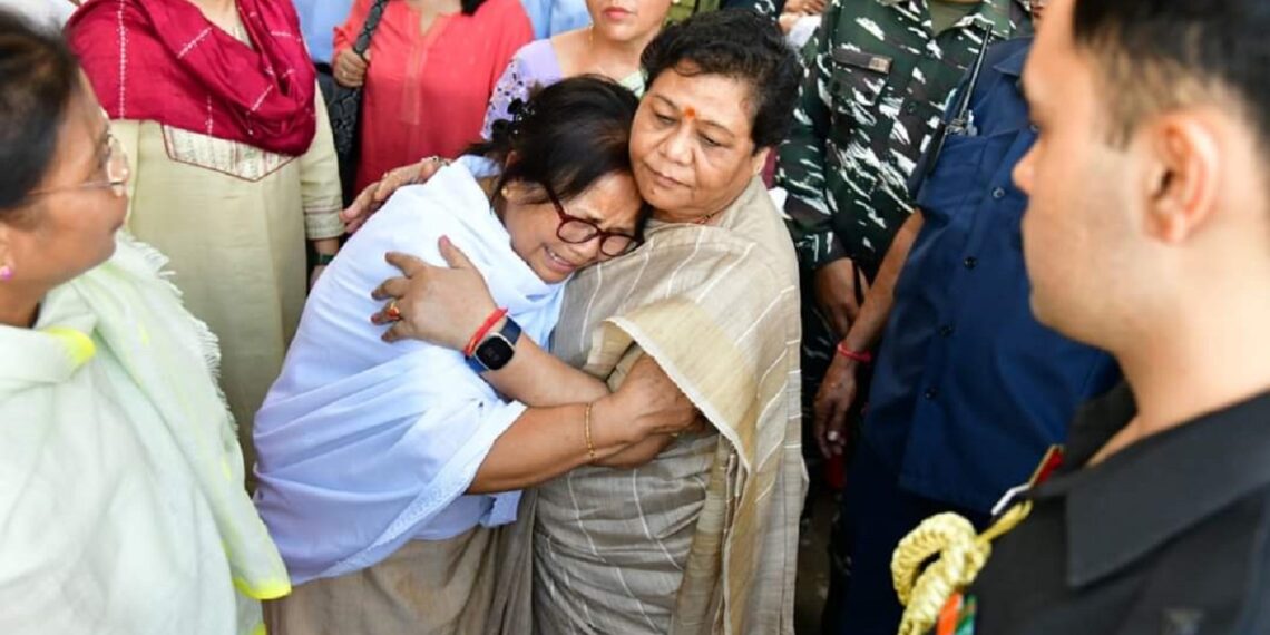 Manipur Governor visits grieving families of slain youth amidst protests