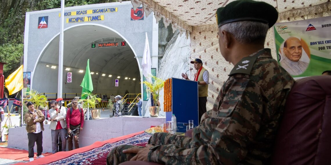 Defence Minister virtually opens strategic Nechiphu Tunnel in Arunachal