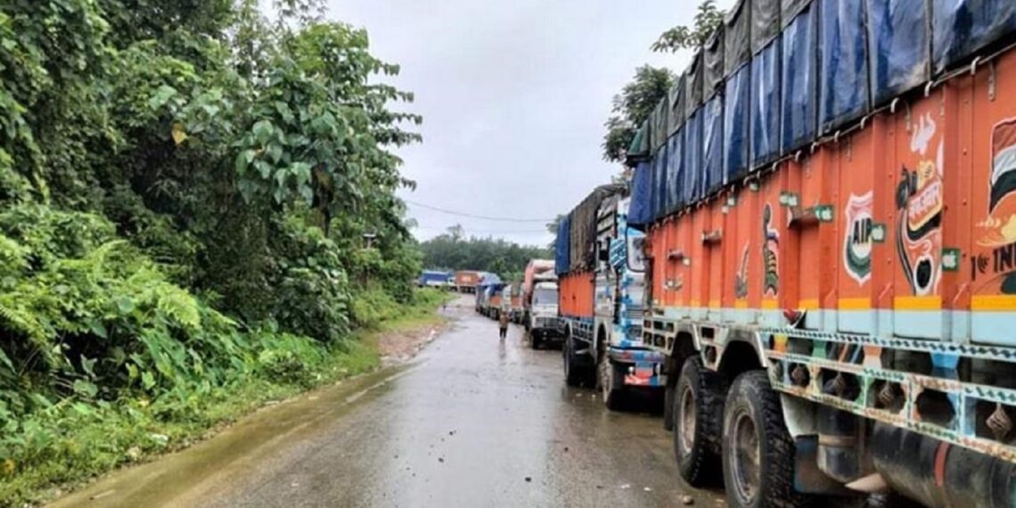 Economic blockade in Manipur leaves 300 trucks with essentials stranded