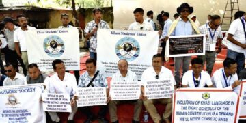 Khasi Authors’ Society protests in Delhi for inclusion of language in Constitution