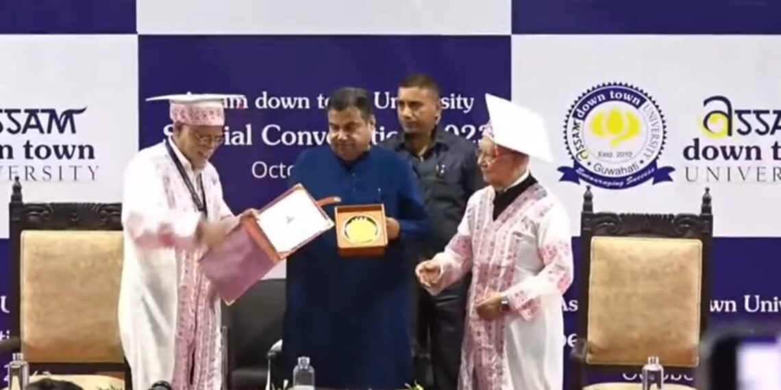 Gadkari receives D.Litt. honour in Guwahati; stresses on knowledge-driven future