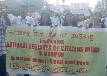 Manipur student bodies rally for NRC, demand deportation of illegal immigrants