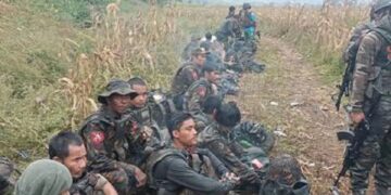 Over 150 Myanmar Army troops fled to Tuisentlang in Mizoram on Dec 29