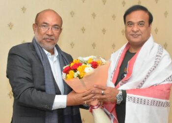 Manipur CM meets Assam counterpart, urges collaboration for regional stability