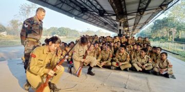 10-day camp for Girls NCC Cadets in Guwahati kicks-off at Narangi Transit Facility