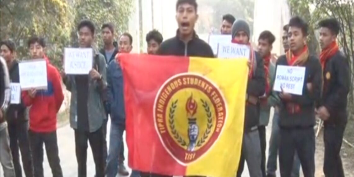Kokborok script row: Tipra students’ wing launches statewide protest, exams postponed