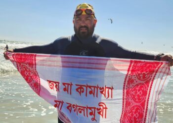 Assamese swimmer scripts history with Robben Island solo swim in South Africa