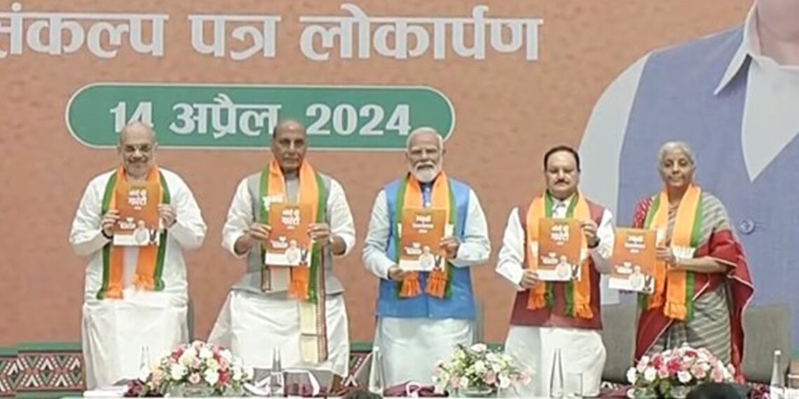 On BR Ambedkar Jayanti, BJP unveils manifesto, promises ‘one nation, one election’