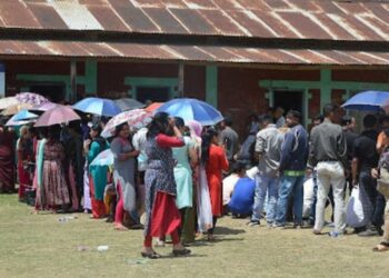 Fresh polling underway in Inner Manipur’s 11 polling booths; 38% turnout till 12 pm