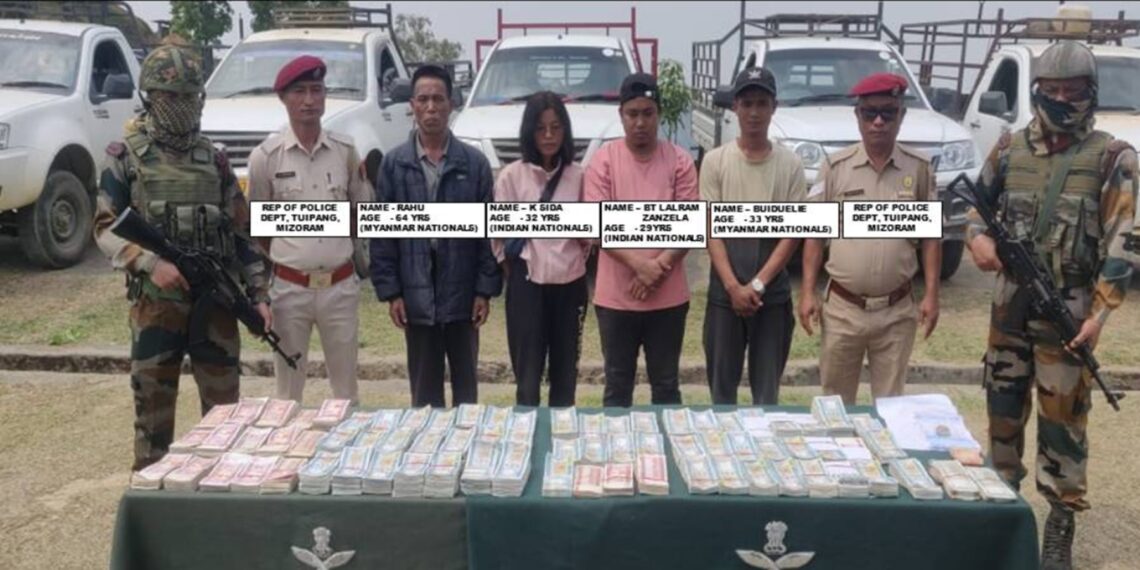 16, including 2 from Myanmar, arrested with unaccounted currency in Mizoram