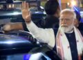 Guwahati’s GS Road painted saffron as PM Modi makes grand entry