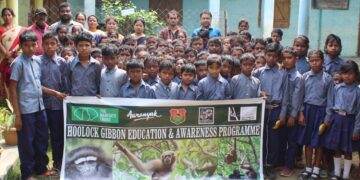 Series of educational campaigns for Hoolock Gibbon conservation launched in Assam’s Jorhat