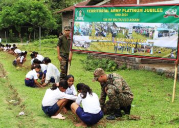 Territorial Army celebrates Platinum Jubilee with mass plantation drive in Assam’s Sonitpur