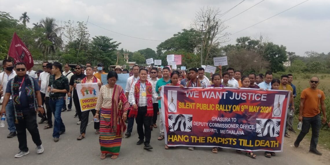 Chenga Benga Mela gang rape: Meghalaya Koch, Hajong student unions take out silent rally