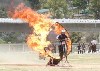 Corps of Signals’ Dare Devils thrill audience with death-defying stunts in Arunachal