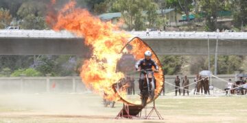 Corps of Signals’ Dare Devils thrill audience with death-defying stunts in Arunachal