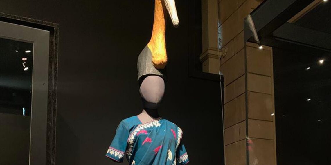 Assamese Mekhela Sador with Hargila motif spark interest at London’s Natural History Museum
