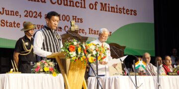 Pema Khandu takes oath for third straight term as Arunachal Chief Minister