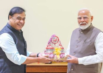Assam chief minister and PM Modi