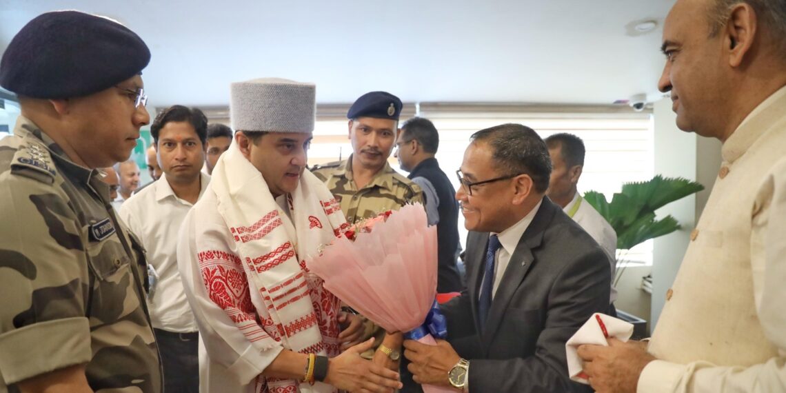 DoNER Minister Scindia arrives in Guwahati; hails Northeast as repository of ‘sanskriti, sanskar’