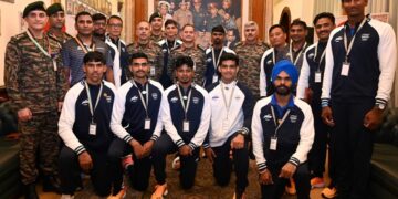 Army Chief Gen Upendra Dwivedi honours Indian Army’s Paris Olympic champions