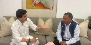 Meghalaya Veterinary Minister A L Hek meets DoNER Minister Jyotiraditya Scindia
