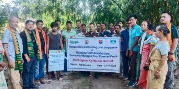 10.55-km solar fence installed near Raimona in Assam’s Kokrajhar to mitigate human-elephant conflict