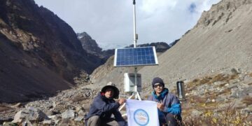 Automatic Weather Station & Automatic Water Level Recorder installed on Khangri Glacier in Arunachal Pradesh’s Tawang