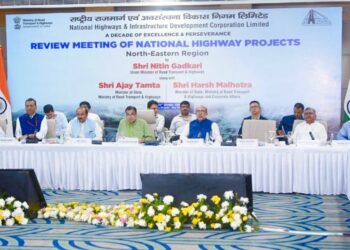 Union Minister Nitin Gadkari reviews progress of national highways projects of Northeastern states
