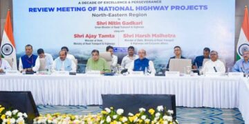 Union Minister Nitin Gadkari reviews progress of national highways projects of Northeastern states