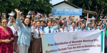 Emerging North East Eco Forum distributes menstrual kits in schools in Nagaland