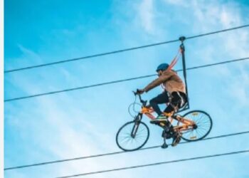 Meghalaya: Sky cycling facility opened for public at Tree House Resort in Tura