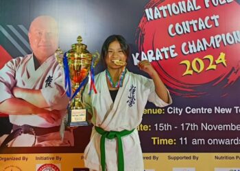 Arunachal Pradesh’s Shamchak Mossang clinches gold in ‘National Full Contact Karate Championship’