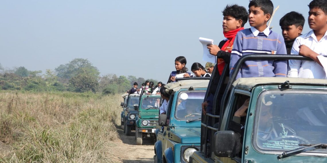 Aaranyak’s nature exposure initiative educates students on wildlife conservation at Pobitora