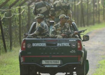 A file photo of BSF troop in Indo-Bangla border in Tripura (BSF_Tripura/X)