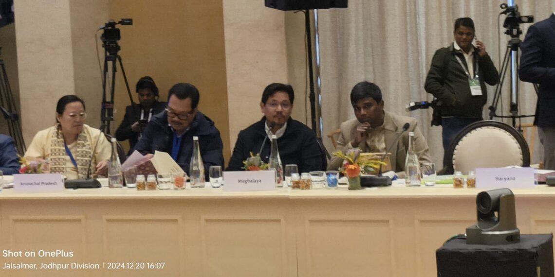 Meghalaya Chief Minister Conrad K Sangma at the pre-budget consultations in Rajasthan (CMO_Meghalaya/X)