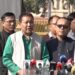 Leaders from the INDIA Bloc speak to mediapersons in New Delhi (INCIndia/X)
