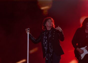 Europe's vocalist Joey Tempest at the Megong Festival, in Garo Hills.