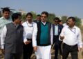 File photo of Tripura Chief Minister Manik Saha inspects the site for Tripura Bhavan in Mumbai, Maharashtra (DrManikSaha2/X)