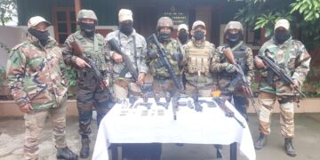 A huge cache of arms and ammunition were seized in Manipur (manipur_police/X)