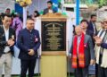 Meghalaya Deputy CM Prestone Tynsong with Nongpoh MLA Mayral Born Syiem and other officials during the foundation laying ceremony