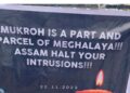 A file photo of a banner by the Khasi Students' Union in solidarity with Mukroh victims (khasistudentsunion/Instagram)